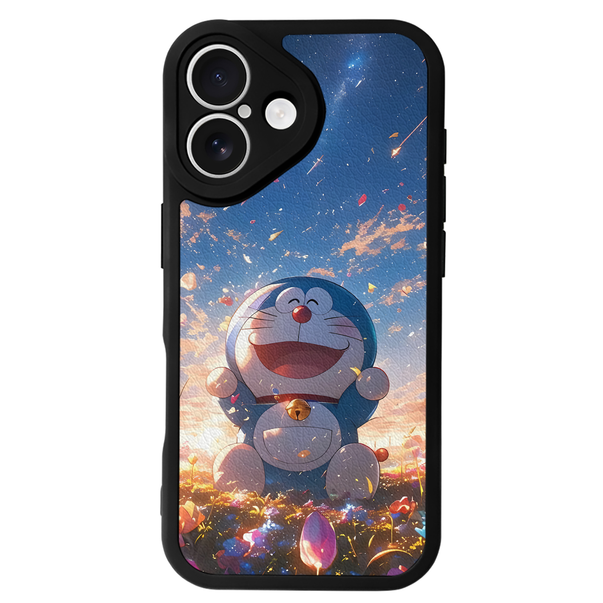 （画像用） ドラえもん Doraemon 【iPhone 16シリーズ対応】シリコンスマホケース（レザー調） 材質：シリコン